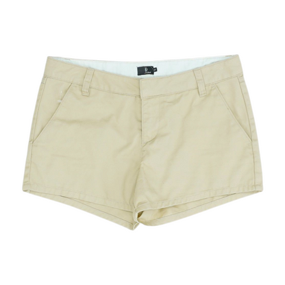 Tan Solid Chino Shorts