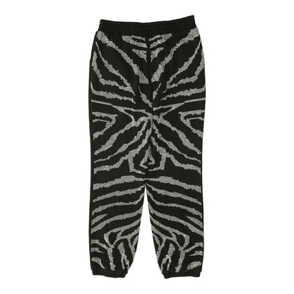 Black Animal Print Regular Pants