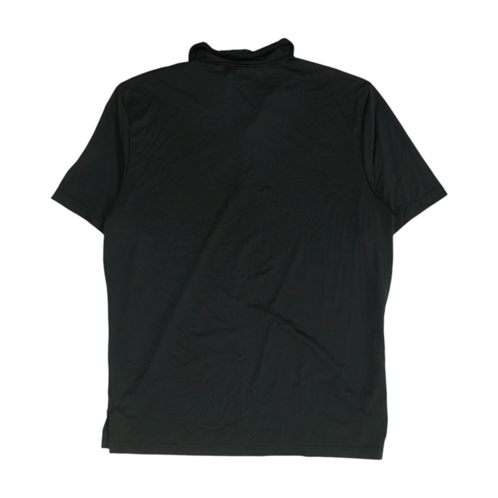 Black Solid Short Sleeve Polo