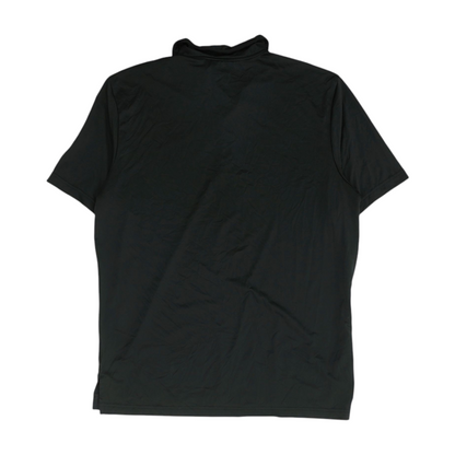 Black Solid Short Sleeve Polo