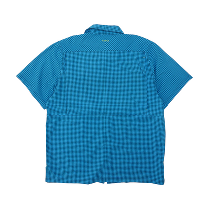 Blue Check Short Sleeve Button Down