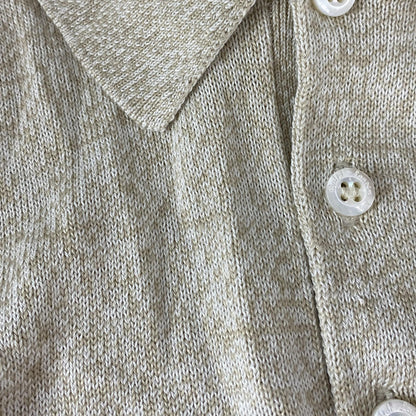 Silk-Linen Blend Knit Short Sleeve Polo