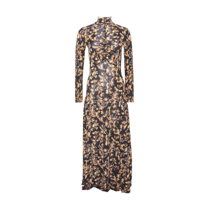 Black Floral Maxi Dress
