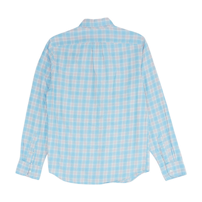 Blue Plaid Long Sleeve Button Down