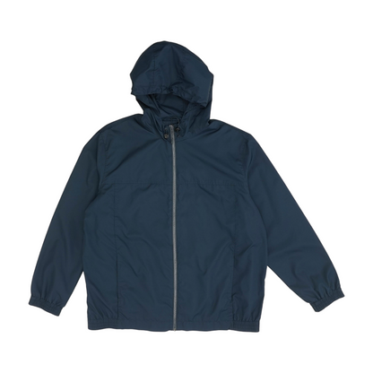 Navy Solid Rain Jacket