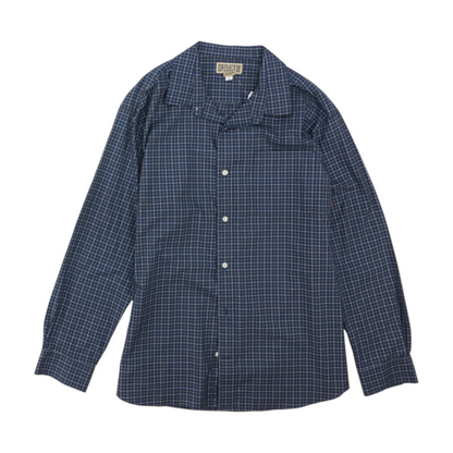 Navy Check Long Sleeve Button Down