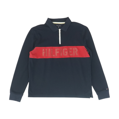 Navy Color Block 1/4 Zip Pullover