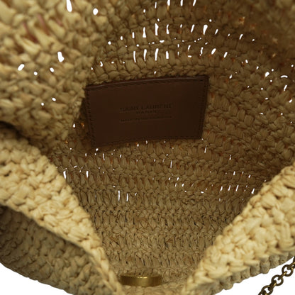 Cassandre Chain Pouch in Raffia