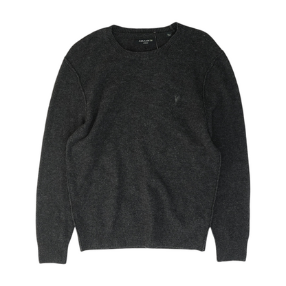 Black Solid Pullover Sweater
