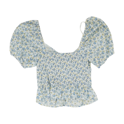 Blue Floral Blouse
