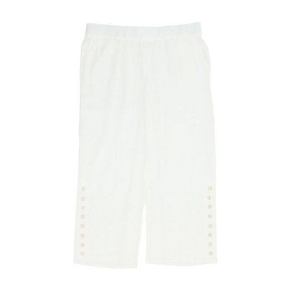 White Solid Capris