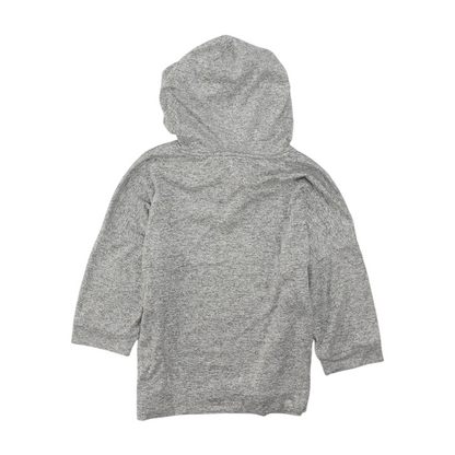 Gray Solid Hoodie Pullover