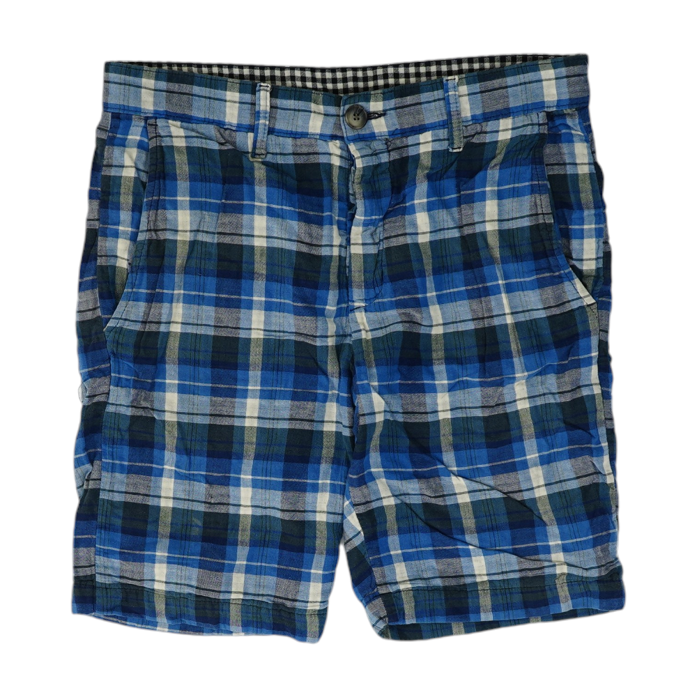 Splendid Blue Plaid Casual Shorts – Image 1