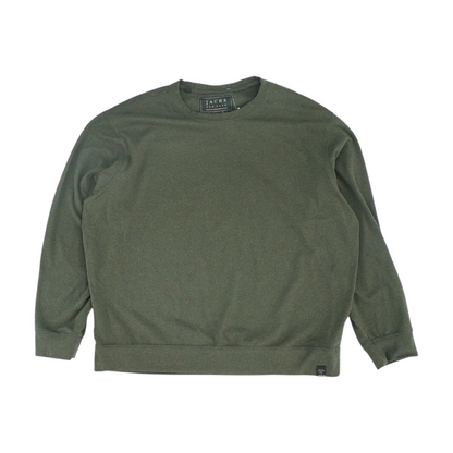 Olive Solid Pullover Sweater