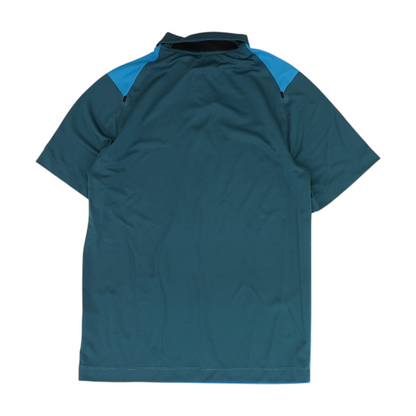 Blue Color Block Short Sleeve Polo