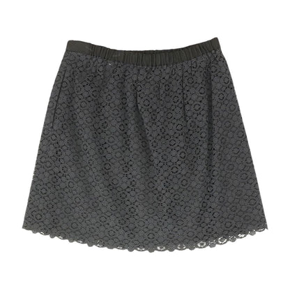 Black Solid Mini Skirt