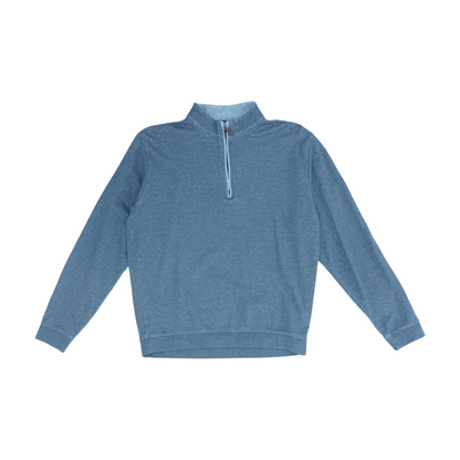 Gray Solid 1/4 Zip Pullover
