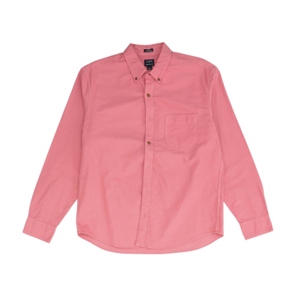 Pink Solid Long Sleeve Button Down