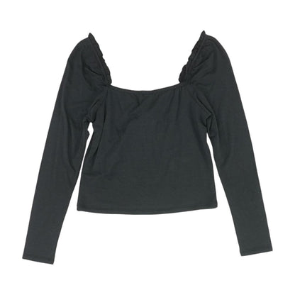 Black Solid Knit Top