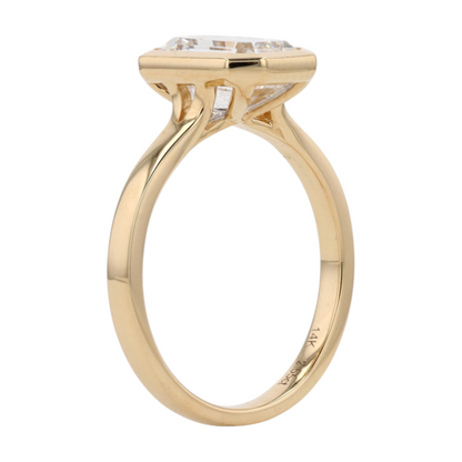 2 1/2 ct 14K Yellow Gold Lab Grown Diamond Engagement Ring