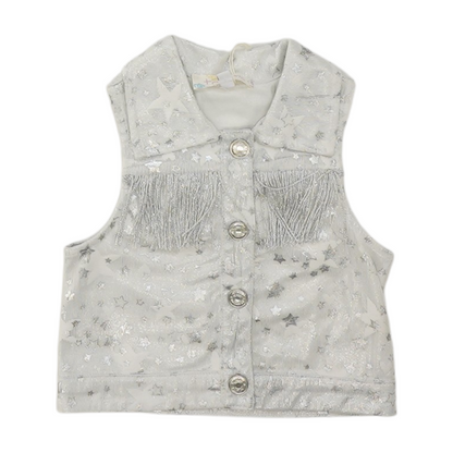 Silver Graphic Blouse