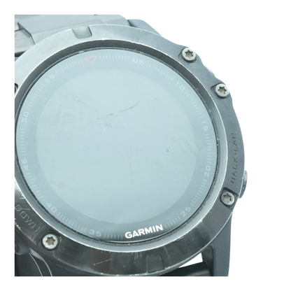50mm Fenix 5X Black Smartwatch Black Band M/L