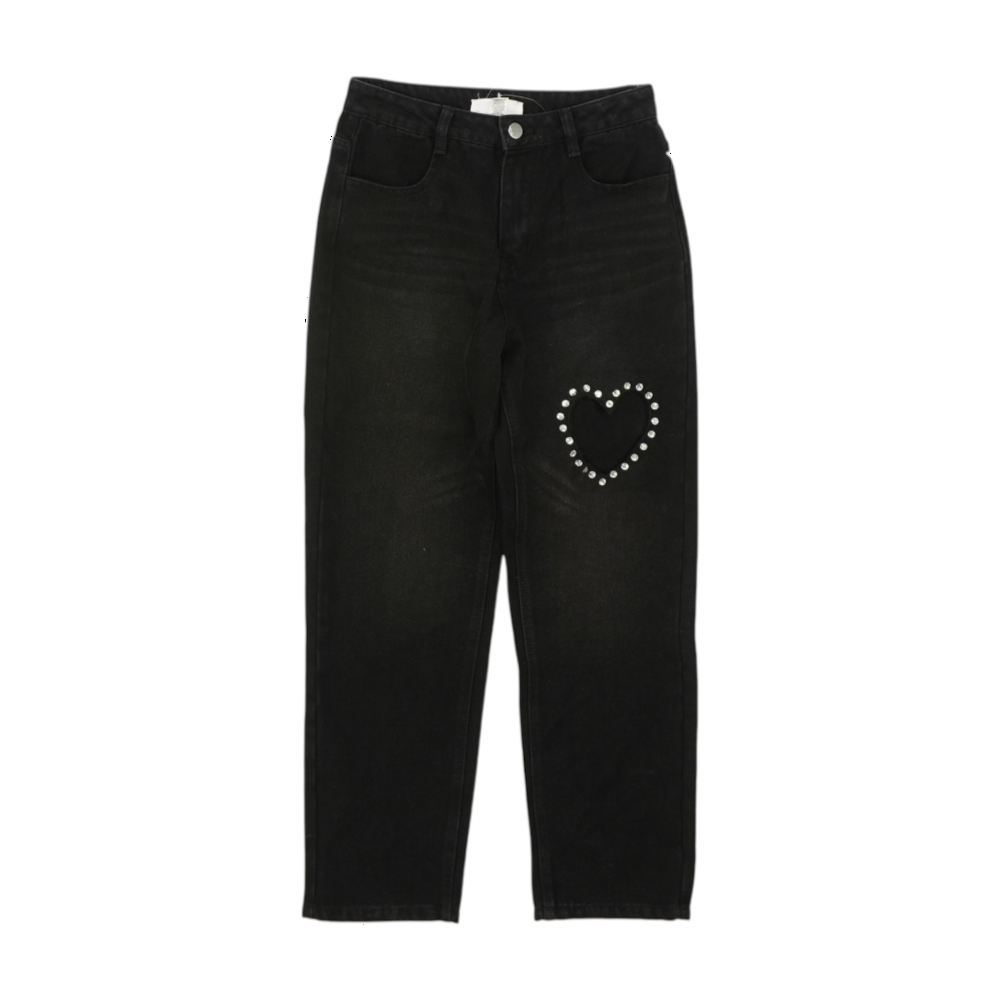 Black Solid Jeans