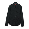 Black Solid Long Sleeve Button Down