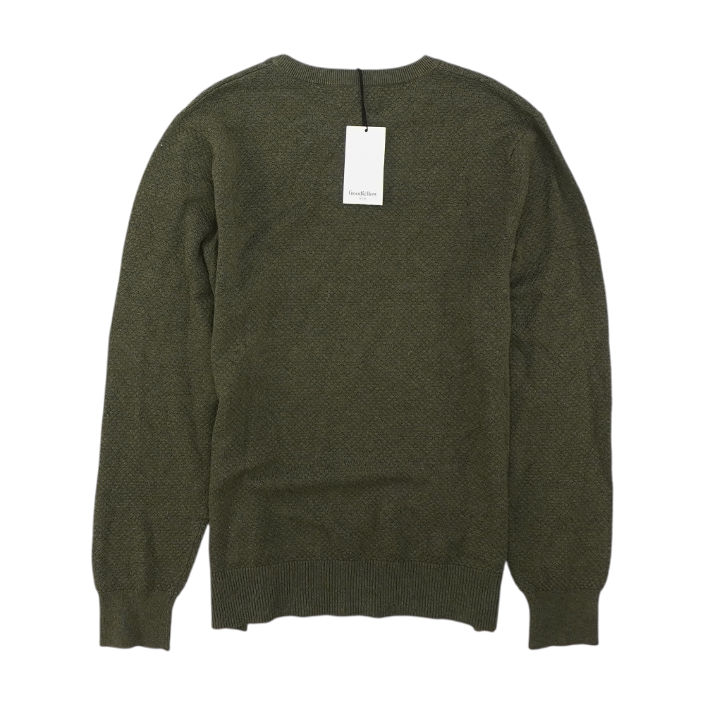 Green Solid Pullover Sweater