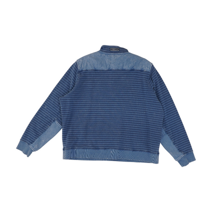 Blue Striped 1/4 Zip Pullover
