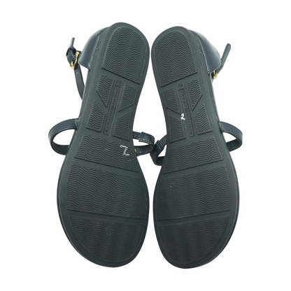 Navy Flat Sandals