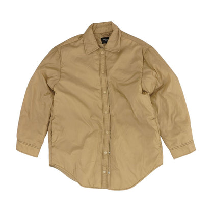 Tan Solid Puffer Jacket
