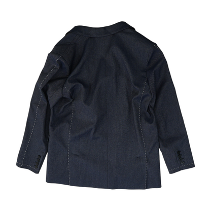 Blue Solid Blazer