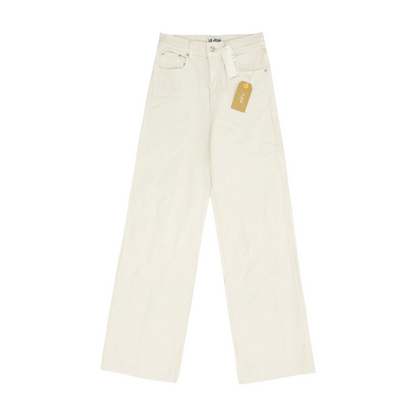 Cream Wide Leg Jeans