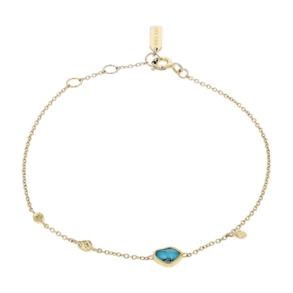Sterling Silver Turquoise Chain Bracelet