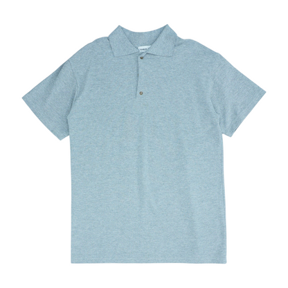 Gray Solid Short Sleeve Polo