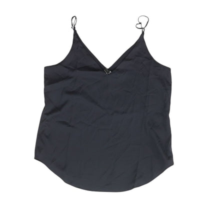 Navy Solid Sleeveless Blouse