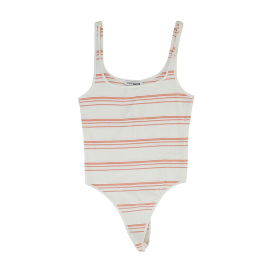Pink Striped Bodysuit Blouse