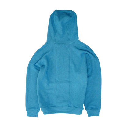 Blue Solid Hoodie Pullover