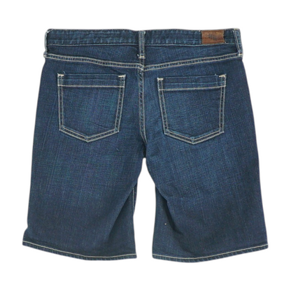 Navy Solid Denim Shorts