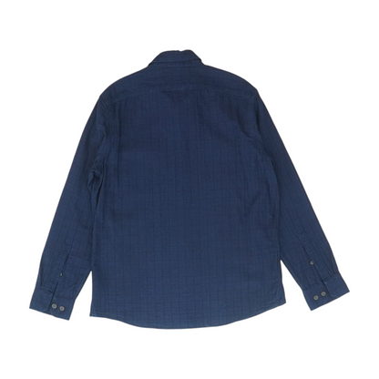 Navy Check Long Sleeve Button Down