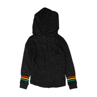Black Abstract Hoodie Pullover