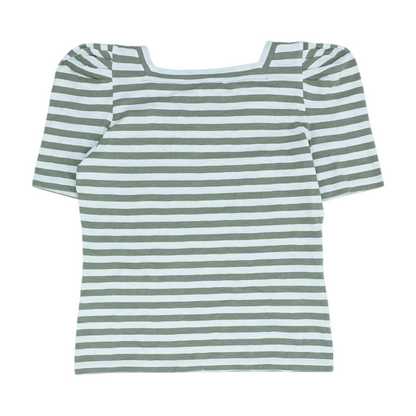 Green Striped Blouse