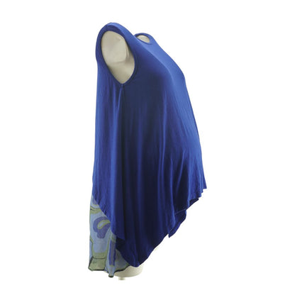 Blue Graphic Maternity Blouse