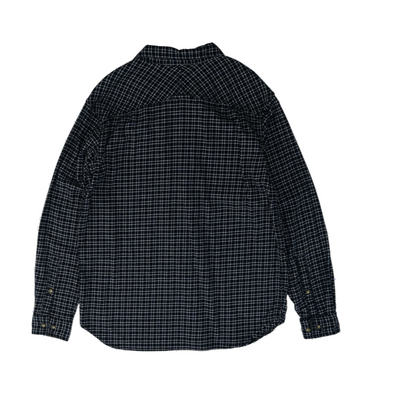 Black Plaid Flannel Button Down