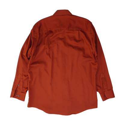 Rust Solid Long Sleeve Button Down