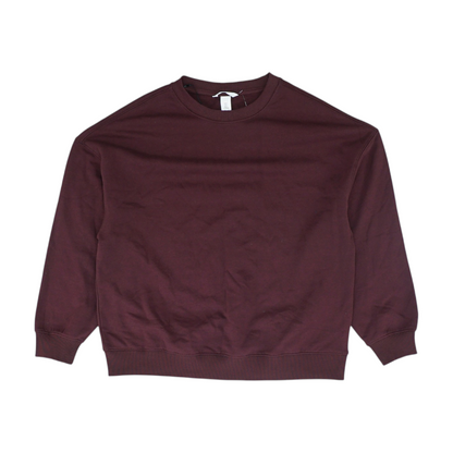 Burgundy Solid Sweatshirt Pullover