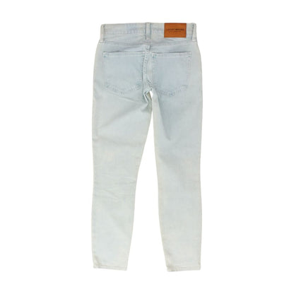Blue Solid Skinny Leg Jeans