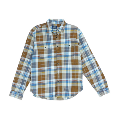 Brown Plaid Flannel Button Down