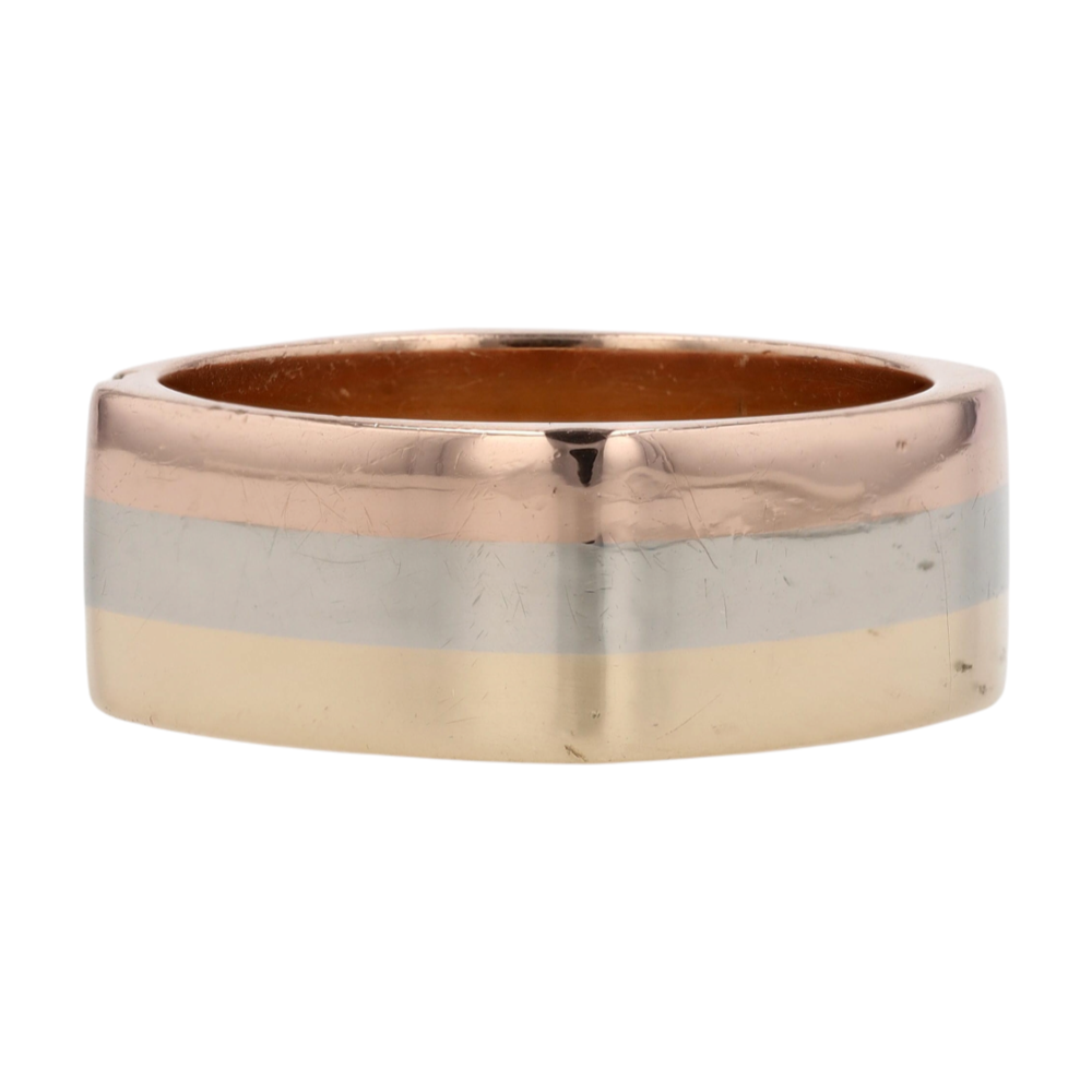 1/6 ctw 14K Tri-Tone Gold Diamond Band